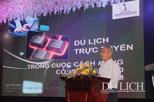Ông Vũ Thế Bình, Phó Chủ tịch Thường trực Hiệp hội Du lịch Việt Nam phát biểu tại chương trình